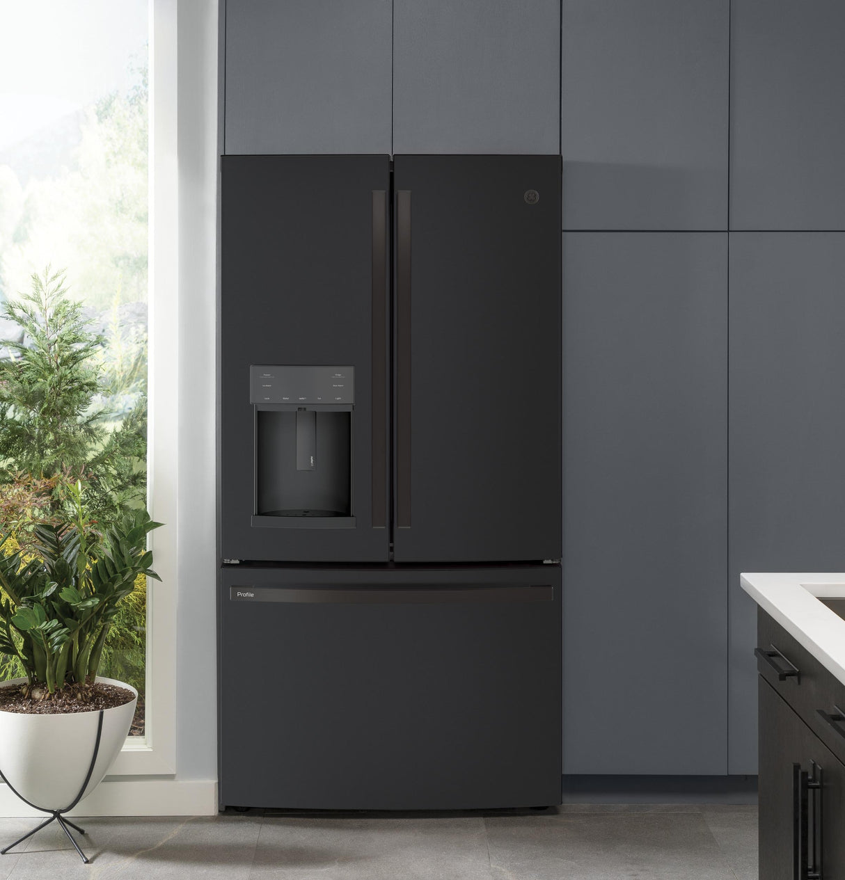 GE Profile™ Series ENERGY STAR® 22.1 Cu. Ft. Counter-Depth French-Door Refrigerator with Hands-Free AutoFill