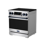30 Inch Professional Induction Range With Tilt Panel Touch Control In Stainless Steel and Blue  Gordon Ramsay Series