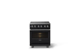 30"W. Electric Range (Finish: Onyx, Trim: Polished Chrome)