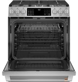 Café™ 30" Smart Slide-In, Front-Control, Dual-Fuel Range with Warming Drawer