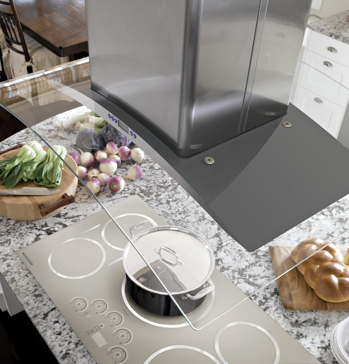 Monogram 36" Glass Canopy Island Hood