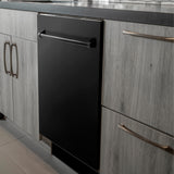 ZLINE 24 in. Top Control Dishwasher with Stainless Steel Tub and Traditional Style Handle, 52dBa (DW-24) [Color: Black Stainless Steel]