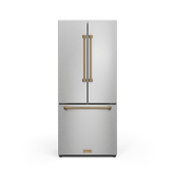 30 Inch 17.5 Cu Ft French Door Counter Depth Refrigerator With Ice Maker In Stainless Steel/bronze  Gordon Ramsay Series