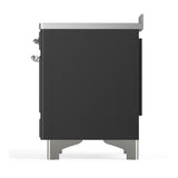 ILVE UMIB48NR3MGC Majestic III 48 inch Induction Range with 6 Elements, 5.02 cu. ft. Total Oven Capacity (Triple Glass Door, Graphite Matte, Chrome)