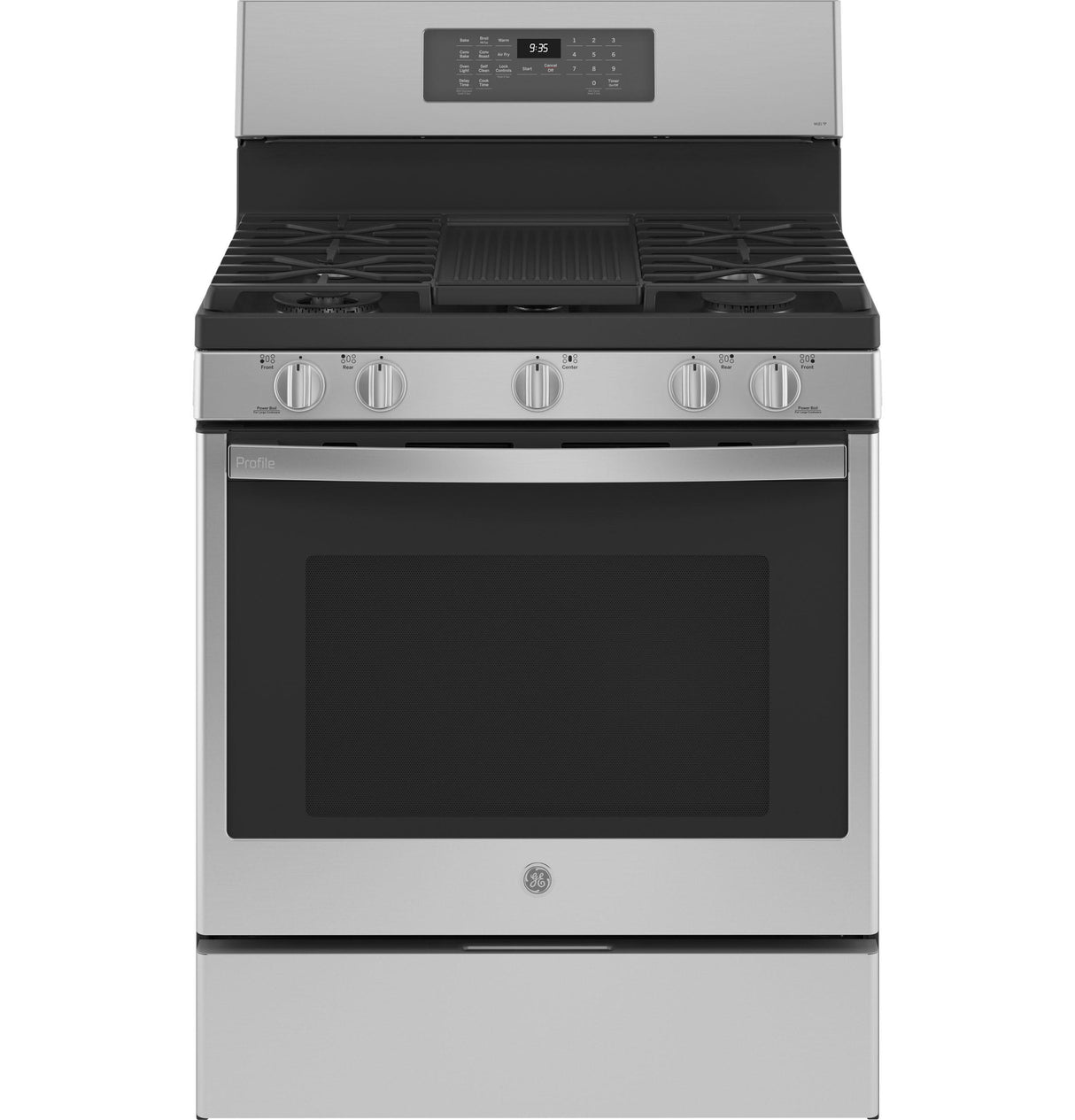GE Profile™ 30" Free-Standing Self Clean Dual-Fuel Fingerprint Resistant Range with Storage Drawer