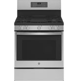GE Profile™ 30" Free-Standing Self Clean Dual-Fuel Fingerprint Resistant Range with Storage Drawer