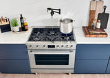 800 Series Dual Fuel Freestanding Range 36" Stainless Steel