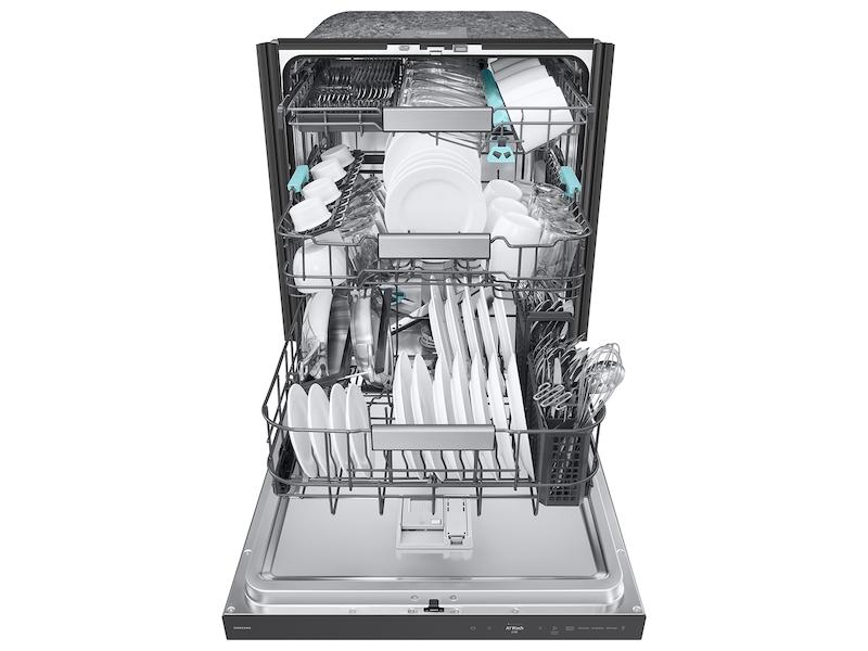 38 dBA Bespoke Auto Open Door Dishwasher with 3rd Rack Washing System in Fingerprint Resistant Stainless Steel