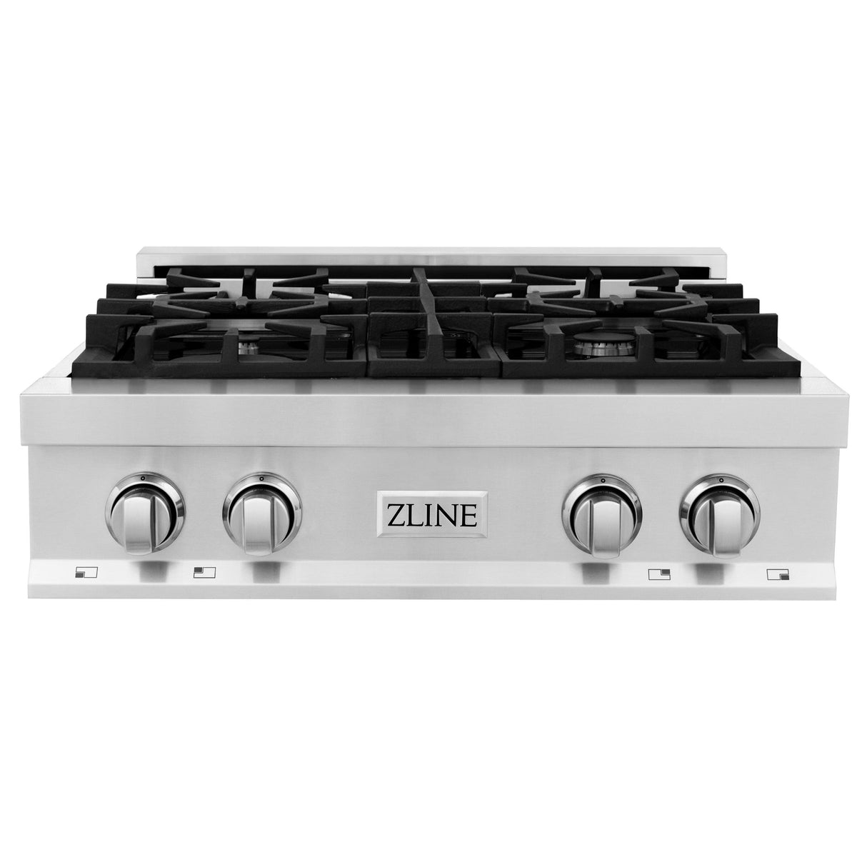 ZLINE 30 in. Porcelain Gas Stovetop with 4 Gas Burners (RT30) Available with Brass Burners [Color: Stainless Steel]