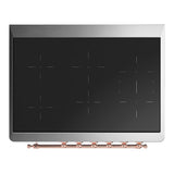 ILVE UMIB36NR3AWP Majestic III 36 inch Induction Range with 6 Elements, 3.5 cu. ft. Total Oven Capacity (Triple Glass Door, Antique White, Copper)