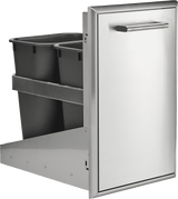 18" Front To Back Trash Recycle Combo