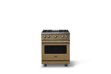 30"W. Sealed Burner Gas Range (Finish: Golden Hour, Trim: Polished Chrome, Fuel: Natural Gas)
