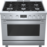 800 Series Dual Fuel Freestanding Range 36" Stainless Steel