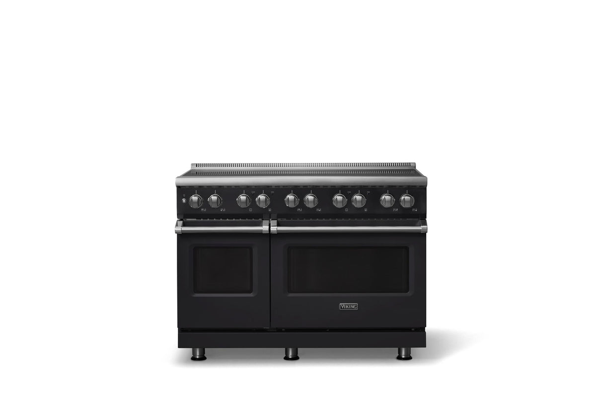 48"W. Induction Range (Finish: Onyx, Trim: Polished Chrome)