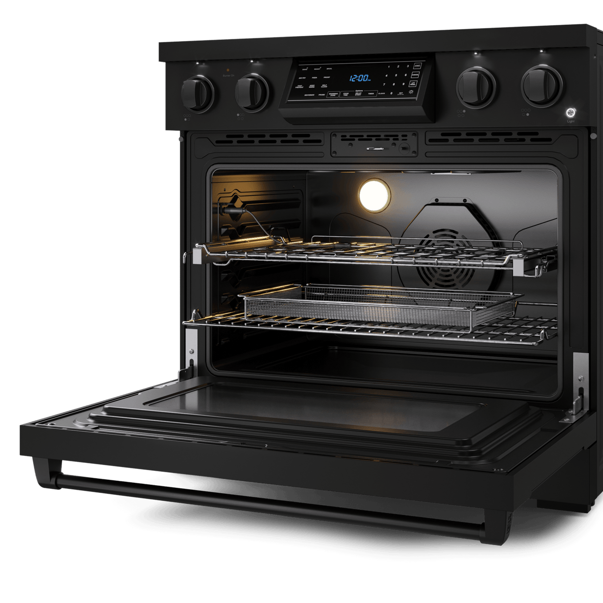 36 Inch Professional Electric Range With Tilt Panel Touch Control In Black  Gordon Ramsay Series