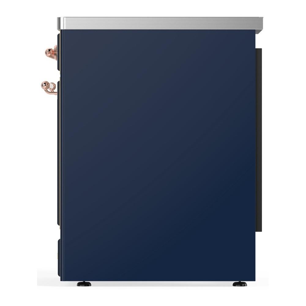 ILVE UMIB30QNR3MBP Majestic III 30 inch Induction Range with 4 Elements, 4 cu. ft. Oven Capacity (Solid Door, Midnight Blue, Copper)