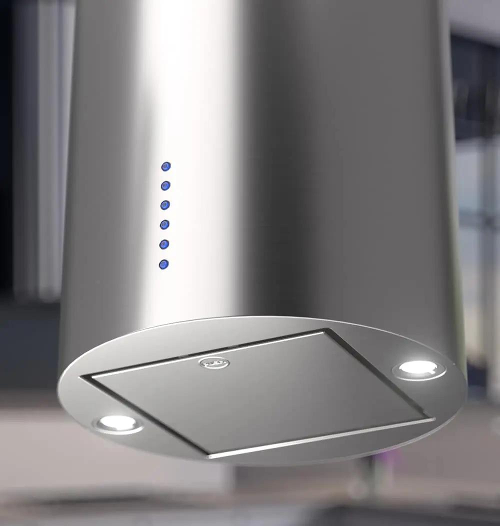 600/395 CFM Designer Cylinder Island Stainless