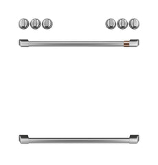 Café™ Front Control Gas Knobs and Handles - Brushed Stainless