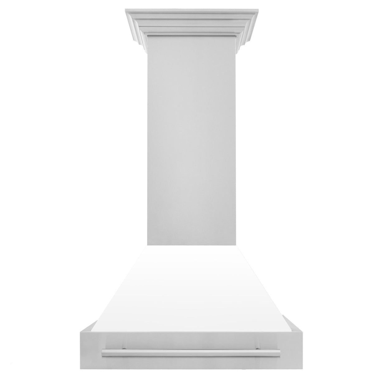 ZLINE 30 in. Stainless Steel Range Hood with Colored Shell Options and Stainless Steel Handle (8654STX-30) [Color: White Matte]