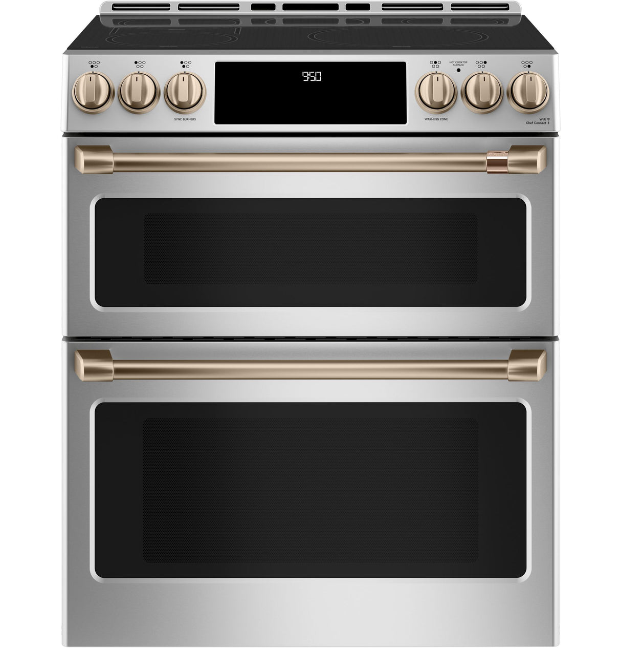 Café™ 30" Smart Slide-In, Front-Control, Induction and Convection Double-Oven Range