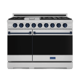 48 Inch Professional Lp Range With Pro-style Knobs In Stainless Steel/blue  Gordon Ramsay Series