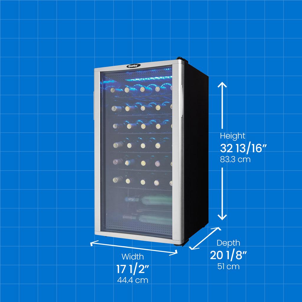 Danby 36 Bottle Free-Standing Wine Cooler in Platinum