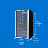 Danby 36 Bottle Free-Standing Wine Cooler in Platinum