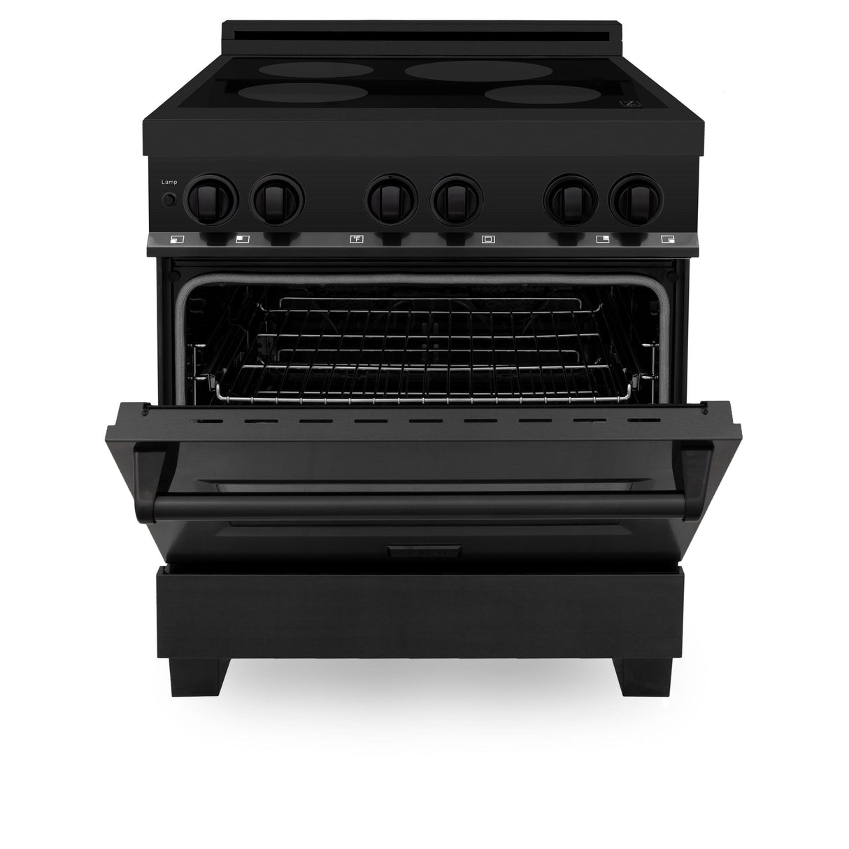 ZLINE Induction Range with a 4 Element Stove and Electric Oven in Black Stainless Steel (RAIND-BS-30)