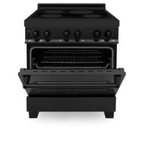 ZLINE Induction Range with a 4 Element Stove and Electric Oven in Black Stainless Steel (RAIND-BS-30)
