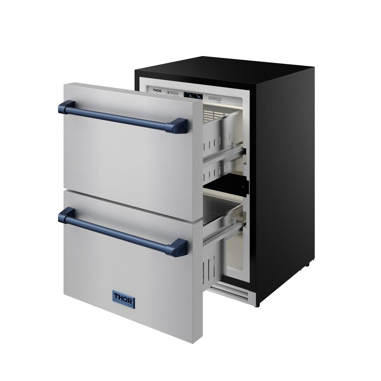 24 Inch Undercounter Built-in / Freestanding Drawer Freezer - Stainless Steel/blue  Gordon Ramsay Series