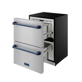 24 Inch Undercounter Built-in / Freestanding Drawer Freezer - Stainless Steel/blue  Gordon Ramsay Series
