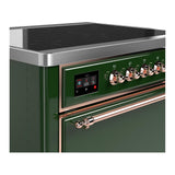 ILVE UMIB36QNR3EGP Majestic III 36 inch Induction Range with 6 Elements, 3.5 cu. ft. Total Oven Capacity (Solid Door, Emerald Green, Copper)