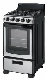 Danby 20" Wide Gas Range in Stainless Steel