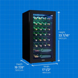 Danby 36 Bottle Free-Standing Wine Cooler in Black