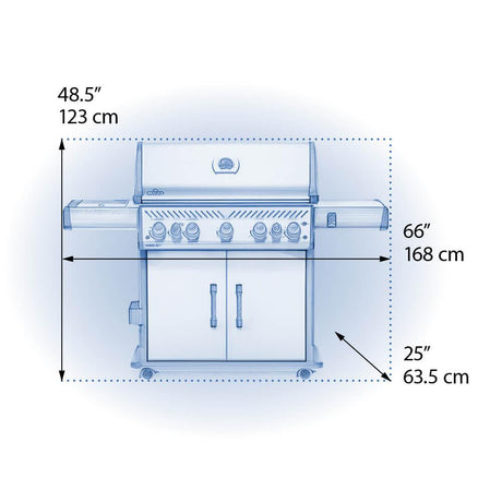 Rogue SE 625 RSIB with Infrared Side and Rear Burner , Natural Gas, Stainless Steel