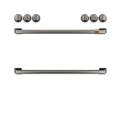 Café™ Front Control Gas Knobs and Handles - Brushed Black