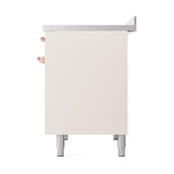 ILVE UNDI406QNMPAWP Nostalgie II Noblesse 40 inch Induction Range (Solid Door, Antique White, Copper)