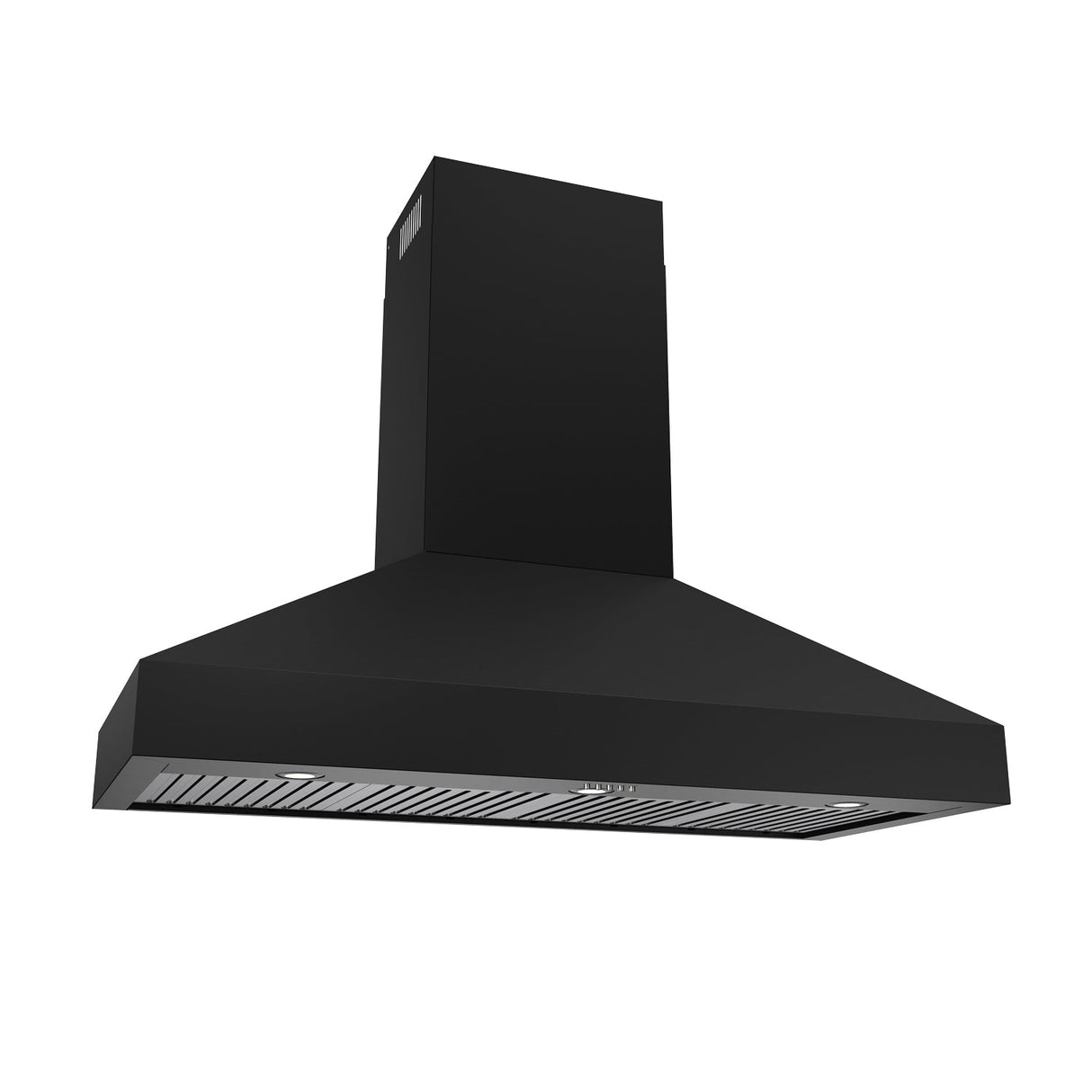 48" Professional Wall Mount Pyramid Range Hood In Black