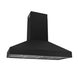 48" Professional Wall Mount Pyramid Range Hood In Black