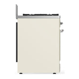 ILVE UM30NR3AWC Majestic III 30 inch Dual Fuel Range with 5 Black Brass Burners, Dual Function Burner up to 25,000 BTU (Natural Gas, Triple Glass Door, Antique White, Chrome)