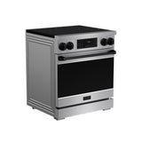 30 Inch Professional Induction Range With Tilt Panel Touch Control In Stainless Steel and Black  Gordon Ramsay Series