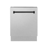 ZLINE Autograph Edition 24" 3rd Rack Top Control Tall Tub Dishwasher in DuraSnow Stainless Steel with Accent Handle, 51dBa (DWVZ-SN-24) [Color: Matte Black]