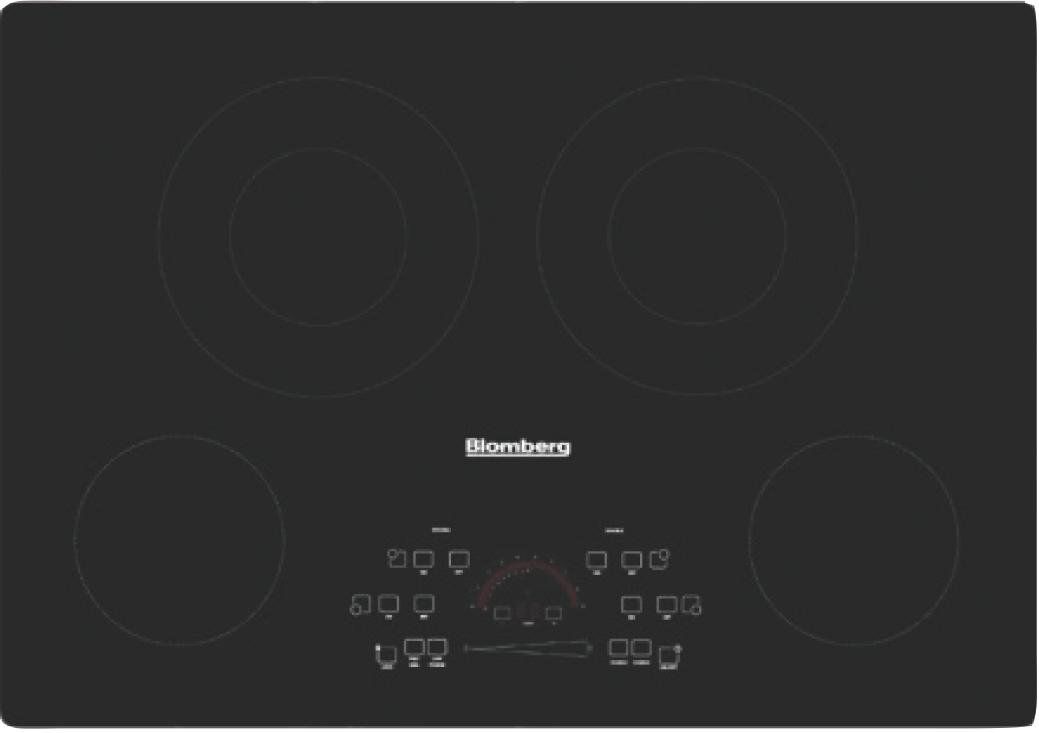 30in electric cooktop, 4 burner, touch controls