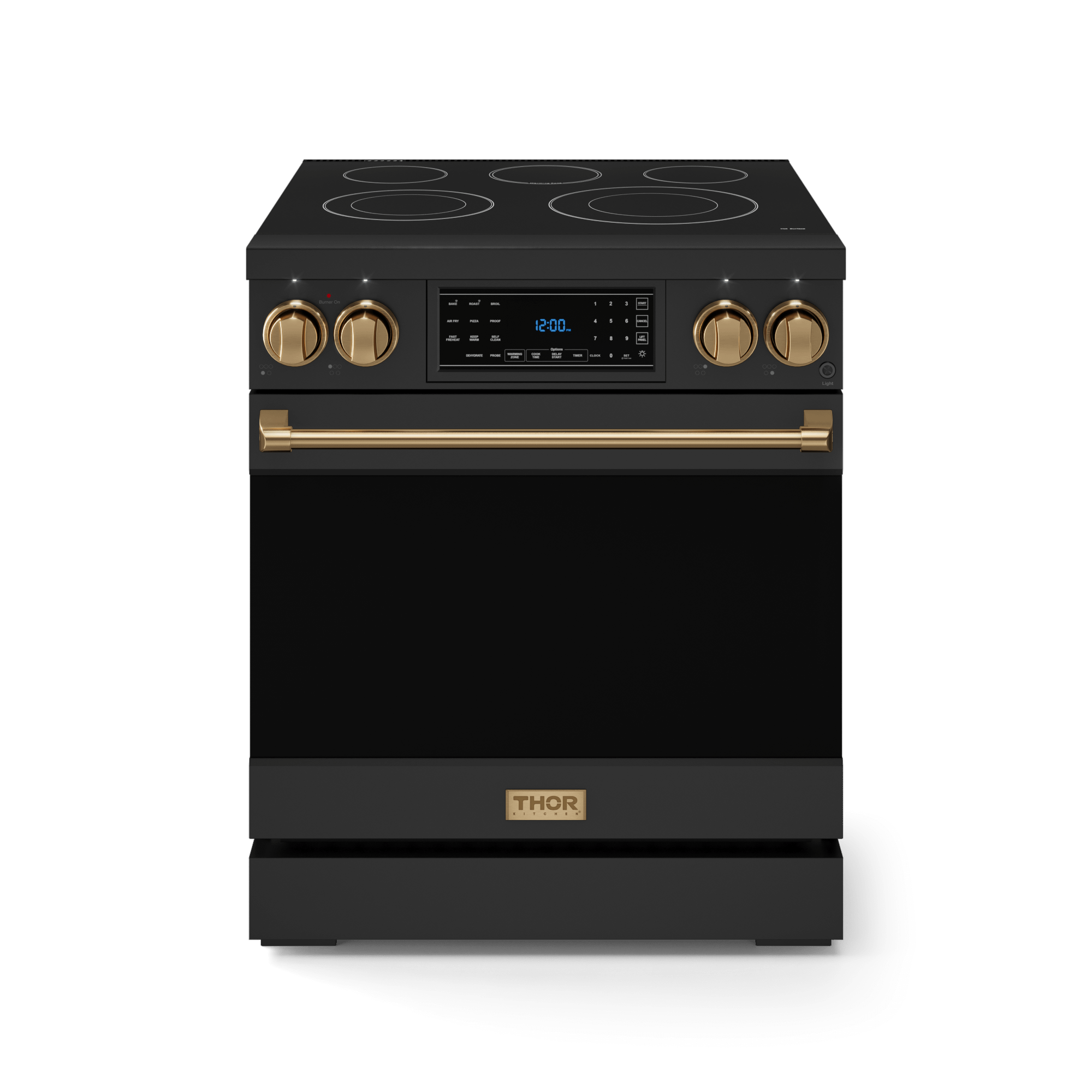 30 Inch Professional Electric Range With Tilt Panel Touch Control In Black/bronze  Gordon Ramsay Series