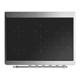 ILVE UMIB36QNR3AWC Majestic III 36 inch Induction Range with 6 Elements, 3.5 cu. ft. Total Oven Capacity (Solid Door, Antique White, Chrome)