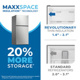 Avanti MaxxSpace Insulation™ Technology Garage-Ready Frost-Free Ice Maker-Ready Refrigerator, 21 cu. ft., ENERGY STAR, Stainless Steel Look (AVFF21DLJM0SS)