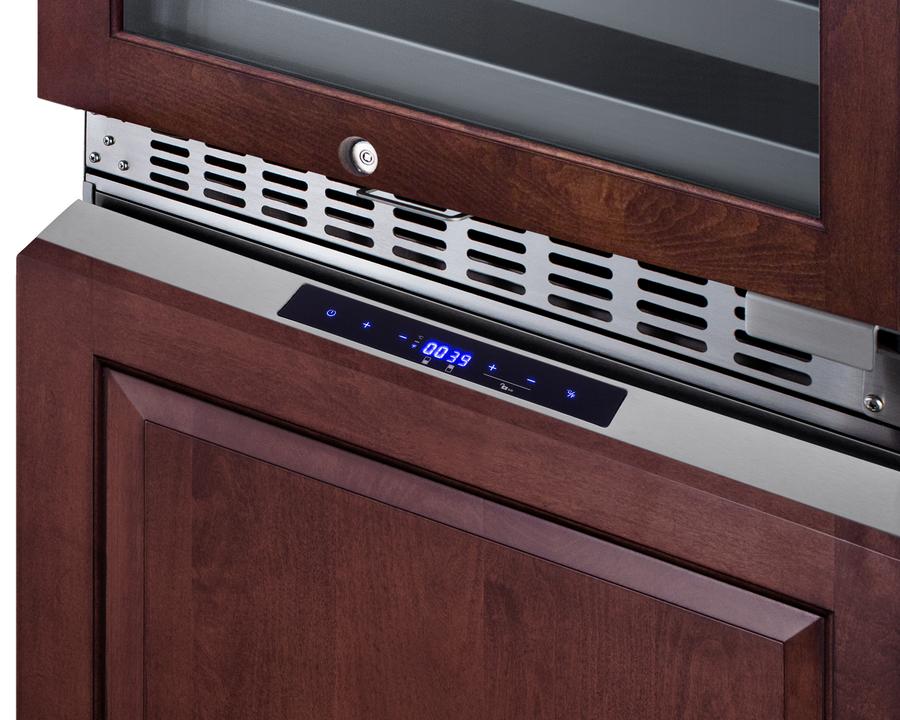 24" Wide Combination Dual-zone Wine Cellar and 2-drawer Refrigerator-freezer (panels Not Included)