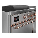 ILVE UMDIB40QNR3SSP Majestic III 40 inch Induction Range with 6 Elements, 3.82 cu. ft. Total Oven Capacity (Solid Door, Stainless Steel, Copper)