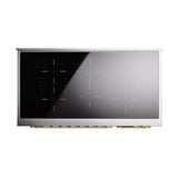 ILVE UNI486QNMPMBG Nostalgie II Noblesse 48 inch Induction Range (Solid Door, Midnight Blue, Brass)