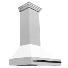 36 in. ZLINE Autograph Edition DuraSnow Stainless Steel Range Hood with White Matte Shell and Accented Handle (8654SNZ-WM36) [Color: Matte Black]